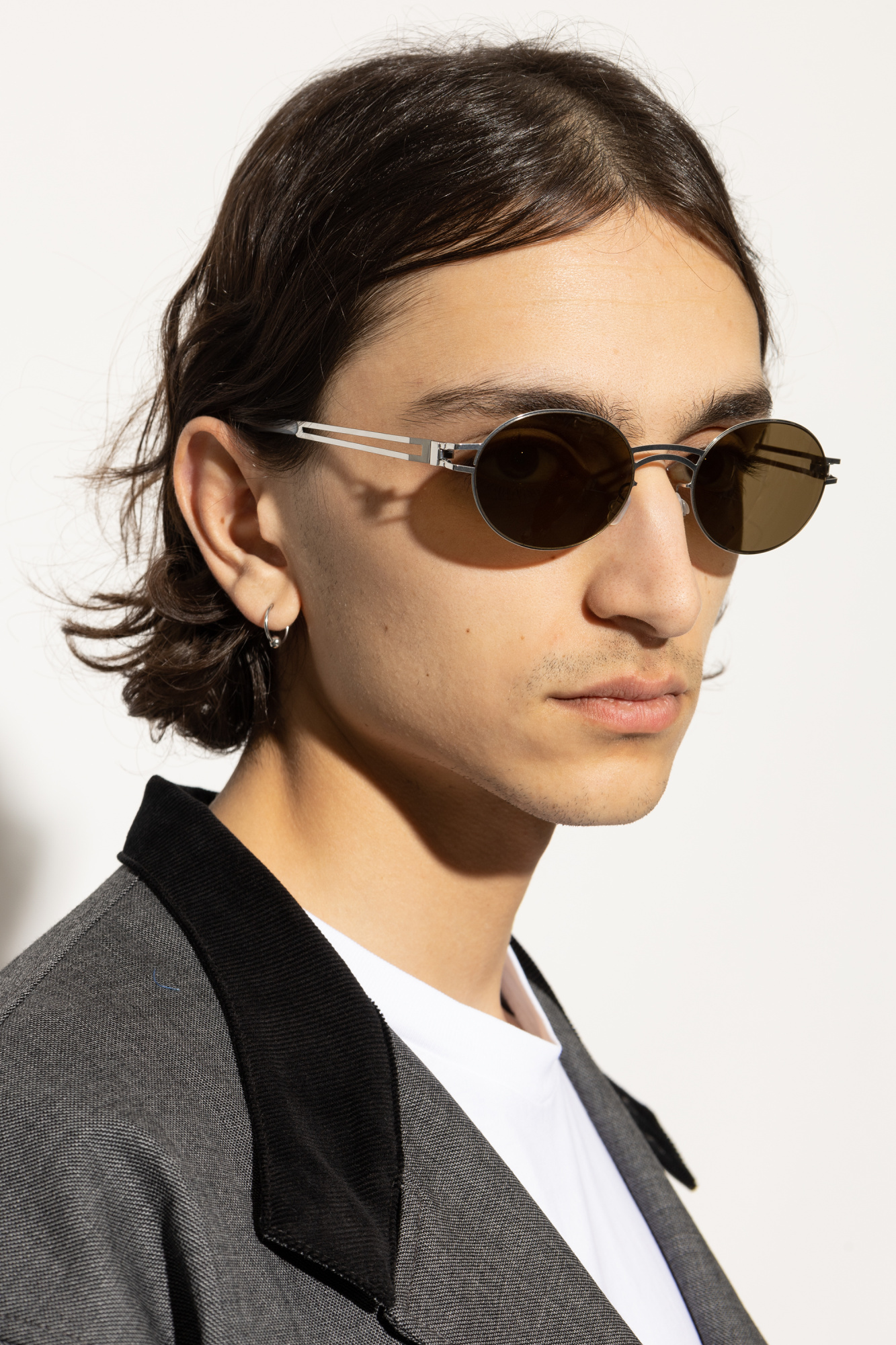 サングラス Mykita Mykita - DADA - 051 shiny silver Mykita Dada 051 Silver Unisex Sunglasses New And Authentic